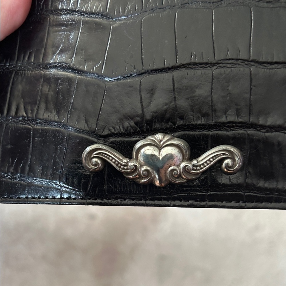 Brighton Leather Black Crocodile-Patterned Clutch in EUC - Picture 11 of 11